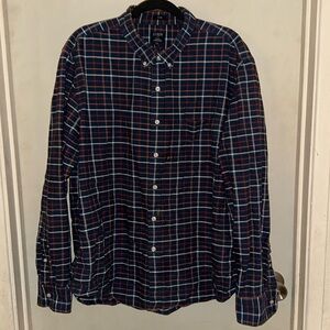 J. Crew slim flex oxford plaid button down